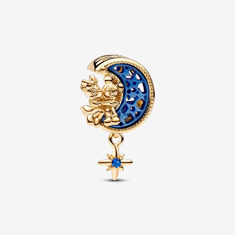 Disney x Pandora Mickey Mouse & Minnie Mouse Crescent Moon Charm