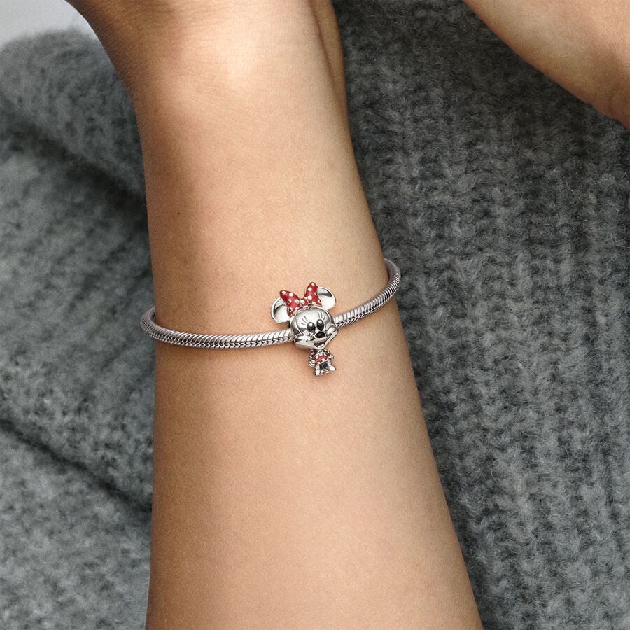 Disney x Pandora Minnie Mouse Dotted Dress & Bow Charm