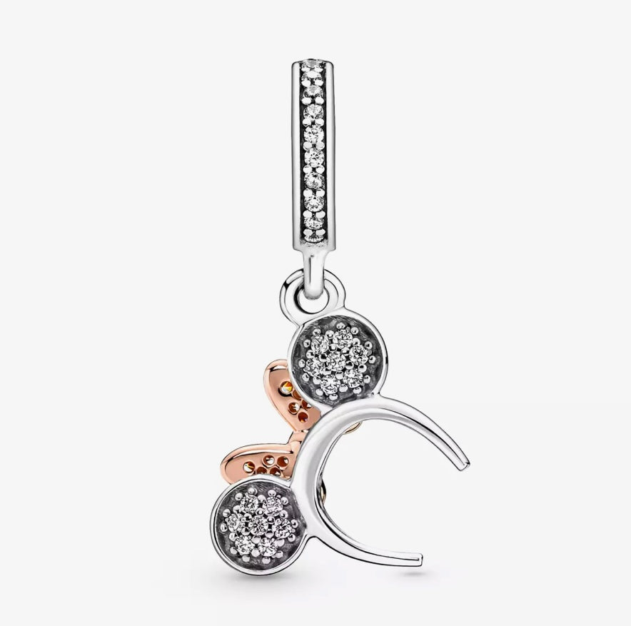 Disney x Pandora Minnie Mouse Pavé Ear Headband Dangle Charm