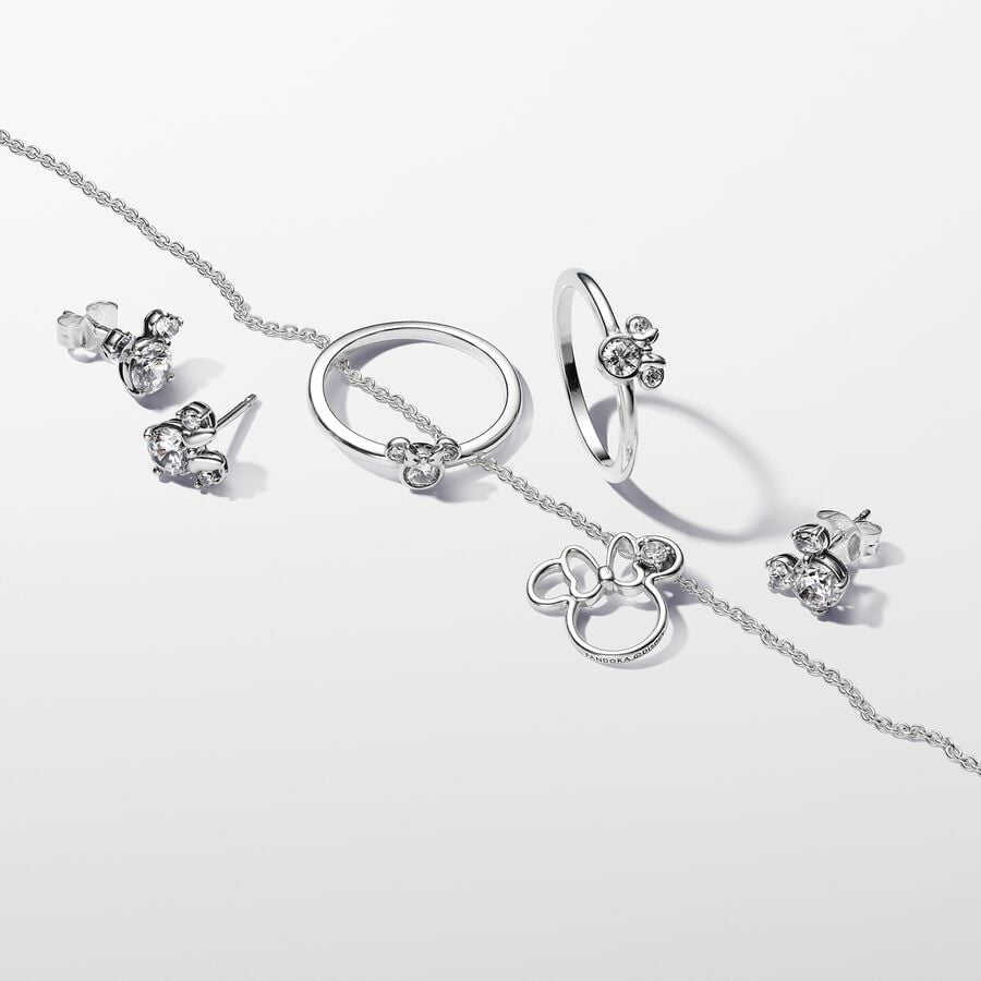 Disney x Pandora Mickey Mouse & Minnie Mouse Sparkling Stud Earrings