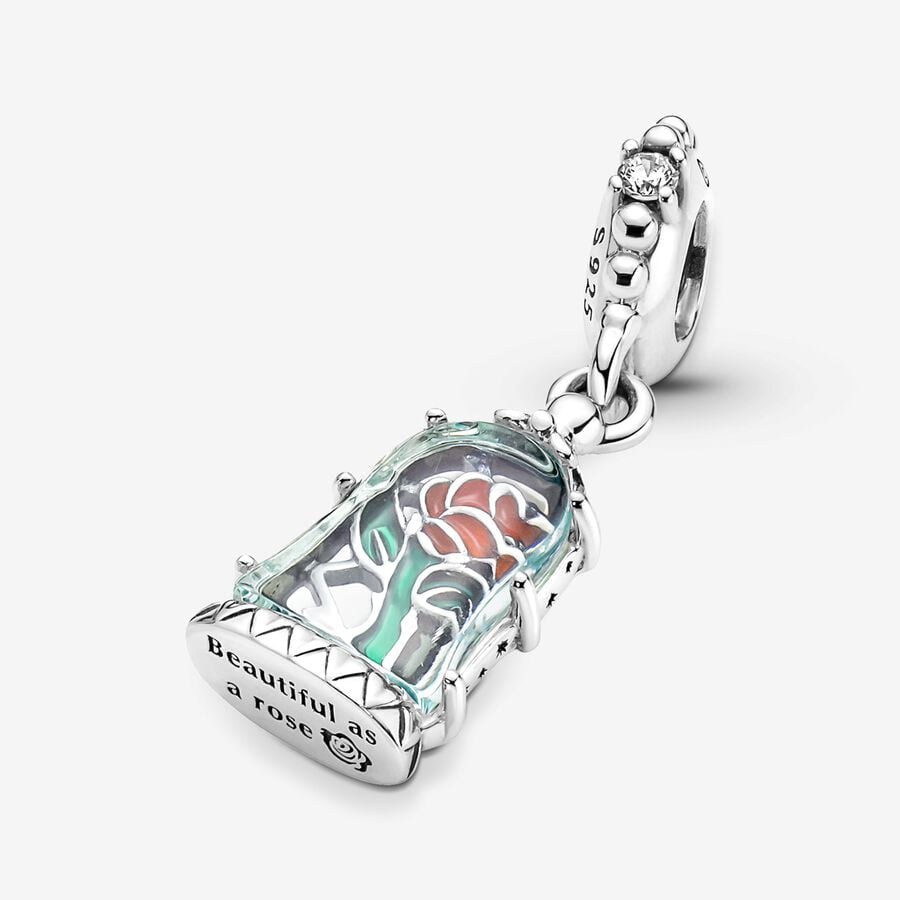 Disney x Pandora Beauty and the Beast Enchanted Rose Dangle Charm