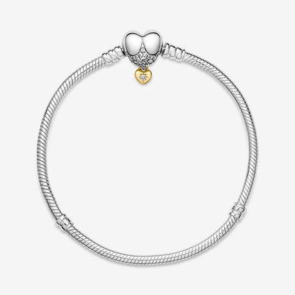 Disney Princess Pandora Moments Heart Snake Chain Bracelet