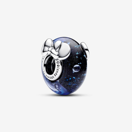 Disney x Pandora Mickey Mouse & Minnie Mouse Blue Murano Glass Charm
