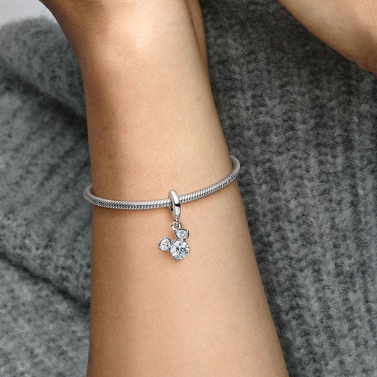 Disney x Pandora Mickey Mouse Sparkling Head Silhouette Dangle Charm