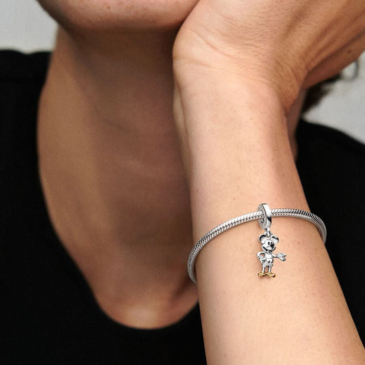 Disney x Pandora 100th Anniversary Mickey Mouse Lab-grown Diamond Dangle Charm