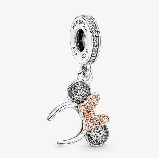 Disney x Pandora Minnie Mouse Pavé Ear Headband Dangle Charm