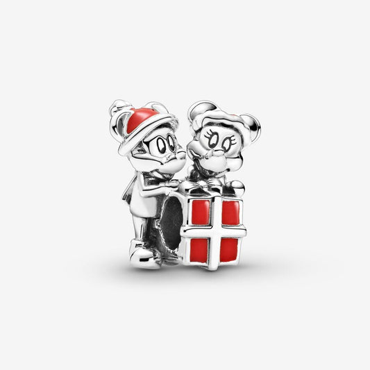 Disney x Pandora Mickey Mouse and Minnie Mouse Present Charm