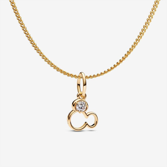 Disney x Pandora Mickey Mouse Silhouette Charm Necklace Set
