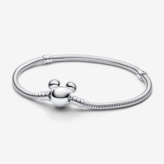 Disney x Pandora Mickey Mouse Clasp Moments Snake Chain Bracelet