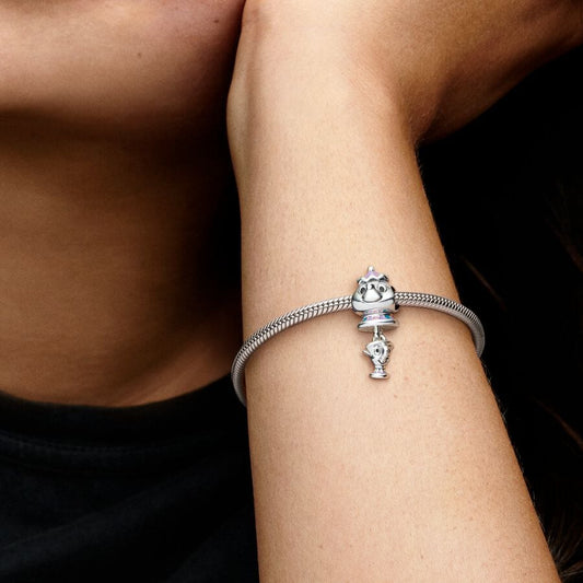Disney x Pandora Beauty and the Beast Mrs. Potts and Chip Dangle Charm