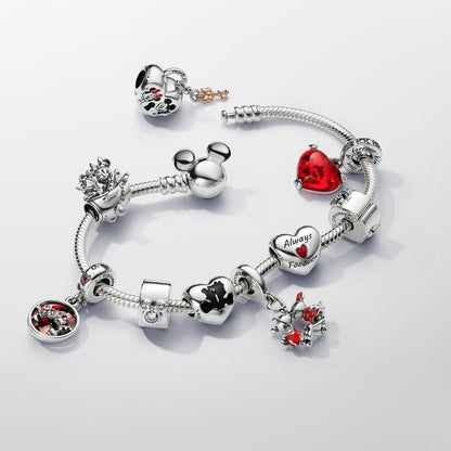Disney x Pandora Mickey Mouse & Minnie Mouse Heart Charm